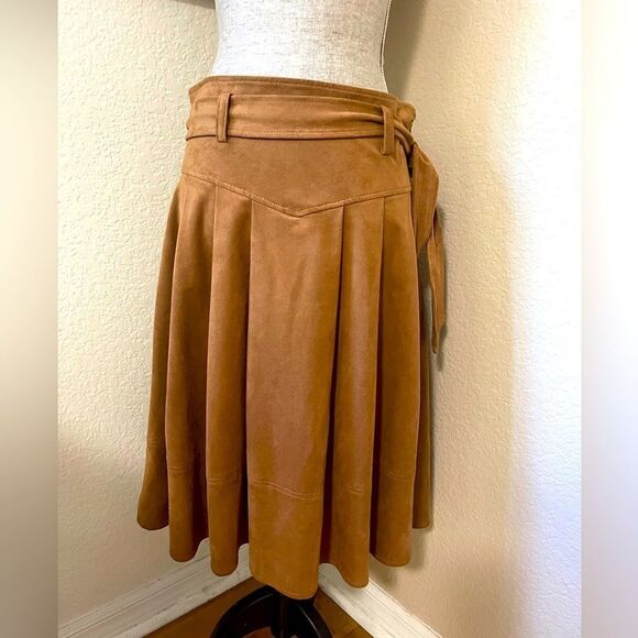 Anthropologie Faux Suede  A-Line Skirt - Picture 6 of 6